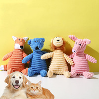 Juguete de Peluche para Perro, de Algodón, con Diseño de Dibujos Animados, Suave, Interactivo, Resistente a Mordidas, para Limpieza Dental, Duradero, con Sonido