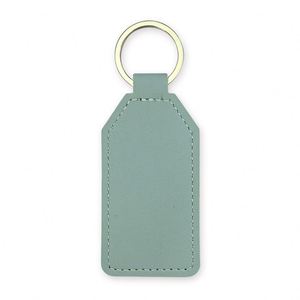 DIY Custom LOGO Eco-Friendly PU <b>Leather</b> Business Car Key Letterpress Printing Rectangular Design <b>Keychain</b> Key Chain - Product Image 1