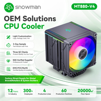 Refroidisseur d'air CPU ARGB prêt pour l'overclocking, 8 caloducs, LGA1851 AM5, pour importateurs B2B en gros avec service OEM de marquage personnalisé, expédition rapide