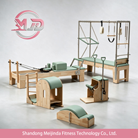 Ensemble de 5 appareils de Pilates classique en bois de chêne durable : Reformer, Cadillac, Trapeze, Wunda Chair, Ladder Barrel, Spine Body