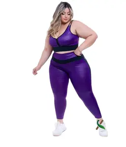 Plus Size High Quality Peach Lift Ropa Deportiva Sports Wear for Women,  Custom Seamless Athletic Leggings + Long Sleeve Workout Top Fitness Clothes  Yoga Set - China Ropa Deportiva and Purple Workout