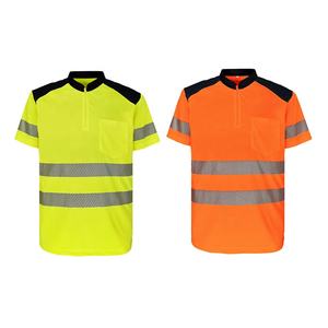 Reflecterend Poloshirt Met Birdseye-Stof (100% Polyester) + 5Cm Goed Zichtbare Reflecterende Streep - Product Image 1