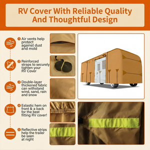 Housse de camping-car Bestway Custom Class en tissu non tissé, imperméable, résistante aux UV, rejet IR à 70 %, couleur et logo personnalisés <span class=keywords><strong>pour</strong></span> usage extérieur - Product Image 4