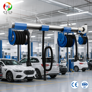 Sistema di Guide Scorrevoli per Scarichi FS-20000 Approvato CE ISO, Carrelli Avvolgibili a Parete Multi-Bay per Officina 1YW Personalizzato OEM - Product Image 4