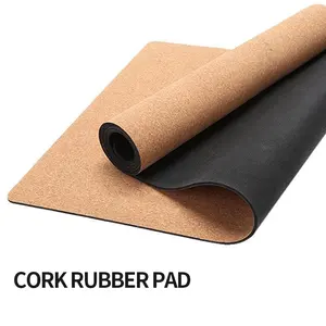 2024 Lw Bestseller 4.8Mm Dikke Eco-Vriendelijke Antislip Duurzame Fijnkorrelige Kurk Rubber Yoga Mat Fabriek Groothandel