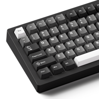 Teclado Mecánico de Aluminio de 82 Teclas, Totalmente Ensamblado, Desmontable Rápidamente, con Perilla, para Juegos RGB 5.0, para M1 V5, Negro y Plateado