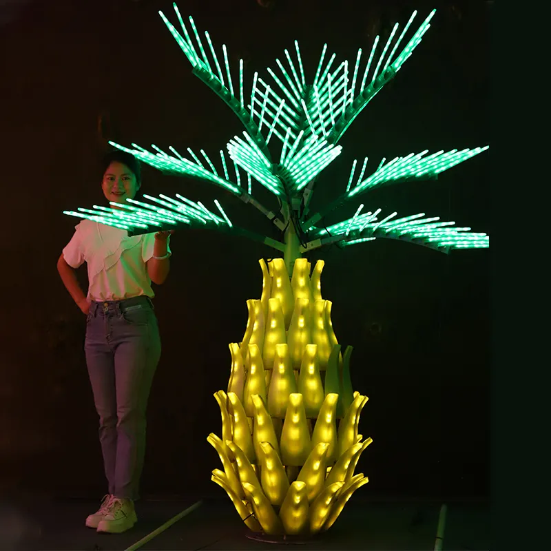 Factory Hot Selling LED Coconut Palm Tree light IP65 Square Park Landscape Luminous Design for Garden Street Project Decoration