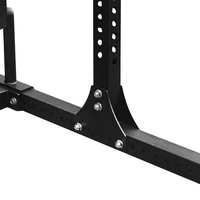 Rack de Sentadillas Ajustable con Barra de Dominadas, Soporte de Levantamiento de Pesas de Alta Resistencia para Gimnasio en Casa, Equipo de Entrenamiento de Fuerza y Fitness