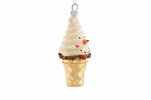 Mini Wholesale Colorful Christmas Crafts Burrito Ice-cream Fruit Ornament Creative Glass Baubles Gifts Decorations