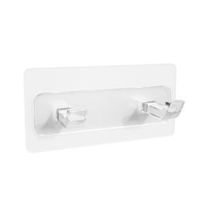 Crochet mural transparent moderne à un seul niveau, sans perçage, auto-adhésif, long crochet double pour le rangement de la cuisine - Product Image 3