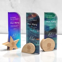 Le nouvel échantillon bois base couleur impression trophée cristal trophée sur mesure créatif bricolage bois massif lettrage gratuit