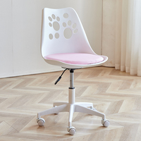Chaise de bureau pivotante à dossier réglable en hauteur avec roulettes et coussin d'assise moelleux – Prix usine