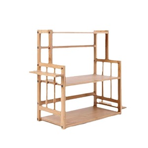 Bamboo Multi Layer Storage <b>Rack</b> For <b>Kitchen</b> Condiments Spice Organizer With Knife Holder Countertop Shelf Standing Type - Product Image 5