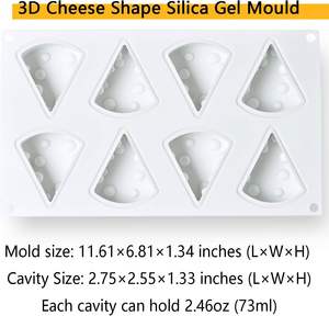 <span class=keywords><strong>Moule</strong></span> à pâtisserie en silicone 3D à 8 cavités pour mousse au fromage, fabrication de glaces et de chocolats, mini <span class=keywords><strong>moule</strong></span> à pain pour desserts et gâteaux - Product Image 6