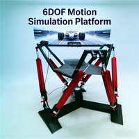 Plataforma de Movimiento Dinámica 6DOF Personalizable OEM para Cabina de Aviación, Simulador de Vuelo VR para Hoteles y Resorts