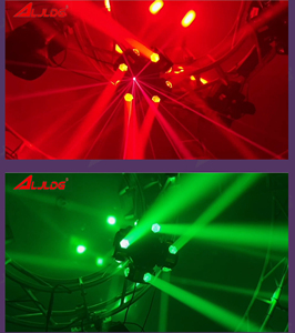 혁신적인 200W LED 4헤드 소형 암 타이거 무대 조명은 호랑이 줄무늬 레이저 빔 스트로브 4-in-1 기능을 제공합니다. - Product Image 6