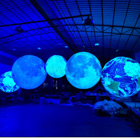 Grandes décorations de fête LED, planètes gonflables suspendues, ballons planétaires pour la décoration