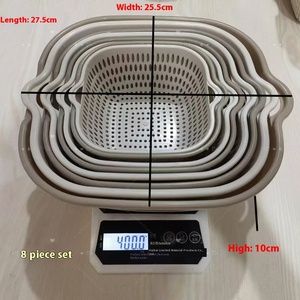 <span class=keywords><strong>Amoy</strong></span> Ensemble de six pièces pour la cuisine domestique Panier à fruits et légumes à double épaisseur pour le lavage et le drainage Salon - Product Image 6