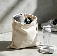 Sac d'emballage écologique en coton recyclé avec cordon de serrage, marque Lihuida, idéal pour vêtements bio, cadeaux et artisanat – Vente en gros