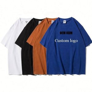 Camiseta de Punto Personalizable para Hombre, Verano, 280G, Sudadera Informal de Algodón con Bordado, Opción Multicolor para Hombre y Mujer - Product Image 1