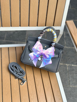 Sac à main de luxe en PU pour femme, taille 20, petit sac à bandoulière simple avec serrure et foulard