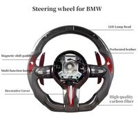 Volant en suède carbone LED à livraison rapide pour BMW X3 X5 F10 F20 F30 F11 F15 F16 E90 E92 Série 3 - Amélioration