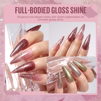 IMTITI Gel UV pour Nail Art, 6 Couleurs, Collection de Vernis Gel Scintillant Effet Laser Étoilé, Manucure DIY, Gel Diamant Couleur Étoilée, Soak Off