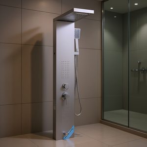 Panel de Ducha de Acero Inoxidable D0100XUYDPG, 5 Modos, Lluvia y Cascada, Montado en la Pared, Juego de Accesorios para Baño - Product Image 2