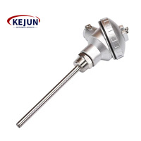 Sonda de elemento de platino PT100 RTD blindada a prueba de agua Sensor de temperatura PT1000 con cabezal de conexión de acero inoxidable