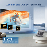 Veacine B12 Mini projecteur portable à usage domestique haute luminosité 230 Lumens Android Smart Projector 1080P LCD Outdoor