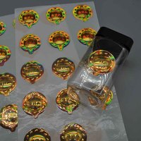 Étiquettes holographiques anti-contrefaçon personnalisées en usine, autocollants transparents, autocollants avec logo, étiquettes personnalisées pour produits, rouleaux d'étiquettes