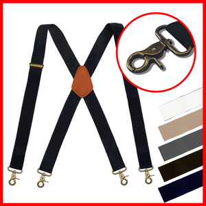 <span class=keywords><strong>Tirantes</strong></span> Vintage de 35 mm <span class=keywords><strong>para</strong></span> <span class=keywords><strong>Hombre</strong></span>, Resistentes, <span class=keywords><strong>con</strong></span> 4 Ganchos <span class=keywords><strong>para</strong></span> Presillas de Cinturón, Ajustables, Diseño en X - Product Image 1