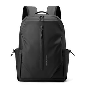 Sac à dos pour homme WePower, sac pour ordinateur portable de 16 pouces, résistant à l'eau, simple, pour les déplacements professionnels, couleur unie, noir, gris, bleu foncé - Product Image 4