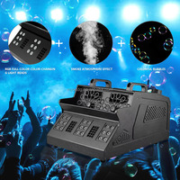 Machine à bulles de fumée 1500W, 18 LED RGB 3W, pour mariage, célébration, fête