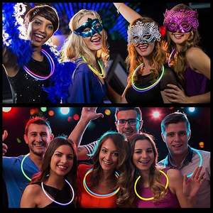 批发22英寸疯狂小时荧光棒项链彩色促销派对用品，每小时娱乐 - Product Image 3