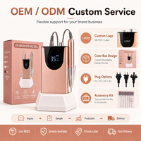 Máquina Profesional de Manicura Eléctrica sin Escobillas de 35000 RPM, Lima de Uñas Portátil, Herramienta de Manicura, OEM, ODM, Logotipo Personalizado de Fábrica