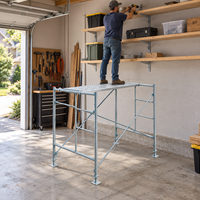 Échafaudage industriel en acier galvanisé avec planche en acier plat et plaque de base solide pour plateforme d'accès de construction