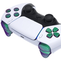 Caméléon Vert Violet D-pad R1 L1 R2 L2 Déclencheurs Options de partage Boutons de visage Ensemble complet de boutons pour contrôleur PS5 BDM-030/040/050