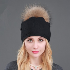 Autumn and Winter <strong>Women</strong> '<strong>s</strong> Knitted Woolen <strong>Hat</strong> Fur Ball Warm Woolen <strong>Hat</strong> Fashionable <strong>Women</strong>' <strong>s</strong> Pullover <strong>Hat</strong> - Product Image 4