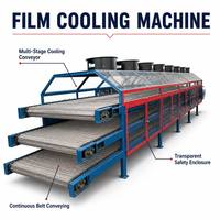 Machine de refroidissement automatique professionnelle personnalisée Jinfan pour bandes de caoutchouc, refroidisseur discontinu 22 kW, garantie 5 ans pour feuilles de caoutchouc