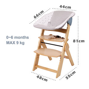 Inweto 2025 New Superior Tossa 2-in-1 Foldable Wood Baby High Chair with Reclining Attachment &amp; Tray for <strong>Newborn</strong> to Toddler - Product Image 5