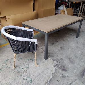 Juego de muebles de aluminio para exterior, mesas y sillas para restaurante, patio exterior, mesa de comedor de 6 plazas - Product Image 2