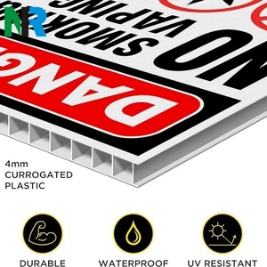 Wholesale Customized Double-Sided Printing Safety Sign PP/PVC Corrugated <b>Plastic</b> <b>Sheets</b> with H Stake Processing Service Cutting - Product Image 2