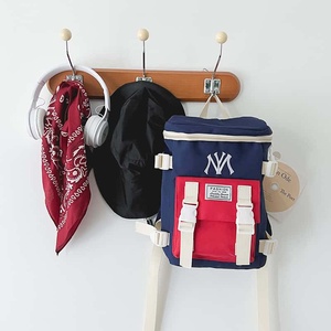 Fashion Nylon Zipper Closure Backpack with Letter Logo Multiple Pockets 15 Inches Unisex Daypack Below 21L Capacity - Product Image 4