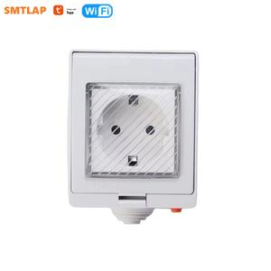 ปลั๊กไฟอัจฉริยะ <span class=keywords><strong>LAPU</strong></span> IP55 กันน้ำ พร้อม Wi-Fi แบบ EU 2 ขา 16A สำหรับห้องน้ำและลานบ้าน - Product Image 1