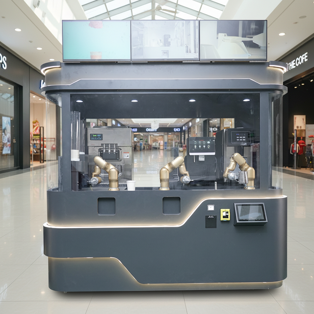 Smart AI Robotic Coffee Vending Machine Fully Automatic With Touch Screen Payment