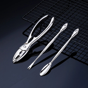 Wholesale 3pcs Zinc Alloy Multifunctional Crab Eating Tool <b>Set</b> Seafood Tool Crab <b>Pliers</b> Cracker Clips Tools <b>Set</b> - Product Image 1