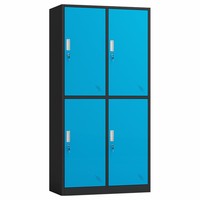 Vente en gros d'usine Vestiaire des employés Vestiaire en métal à double niveau 6 compartiments à six portes en acier avec verrouillage