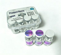 Boîte à médicaments personnalisée avec logo imprimé, écologique, étanche, 2ml/3ml/10ml, étiquette, boîte à peptides, 1 paquet, 2 flacons, plateau en plastique, pilulier