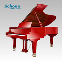 Piano à queue rouge de 5 pieds, mécanique, pour lieux de mariage, système de jeu mécanique en option, directement de l'usine